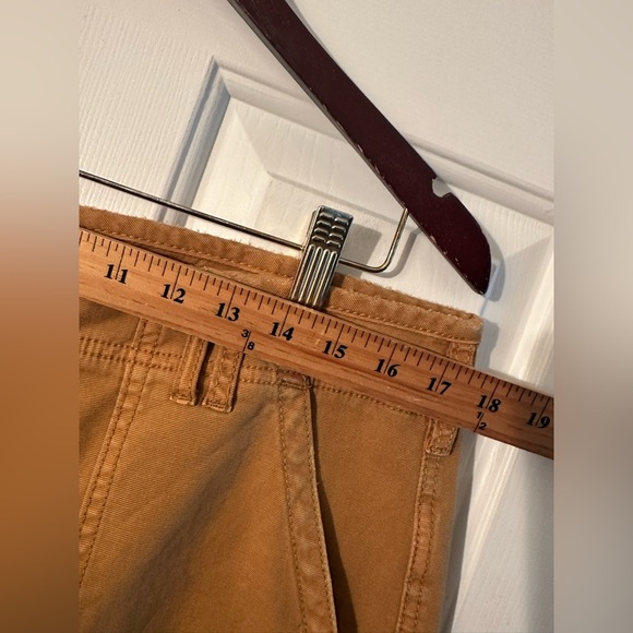 ANTHROPOLOGIE Sz 32 Wanderer Mustard Utility Cargo Button  Fly Straight Leg Pant - Picture 3 of 10